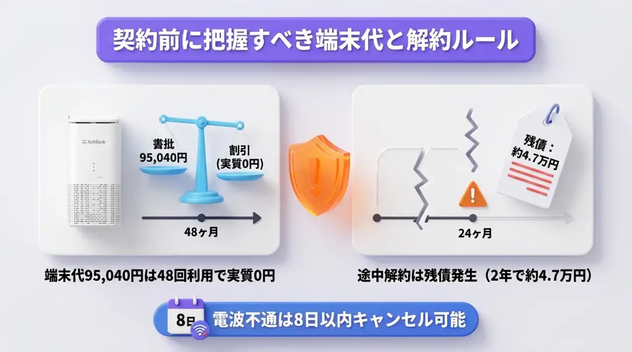 契約前に知っておくべきモバレコAirの料金注意点と残債リスク