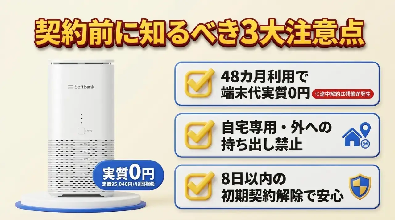 モバレコAir契約前に知っておくべき注意点と残債ルール