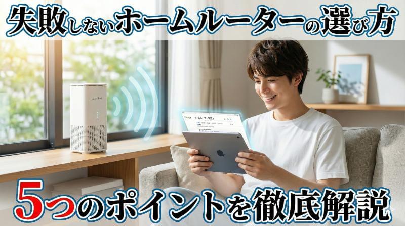 失敗しないホームルーターの選び方｜5つのポイントを徹底解説