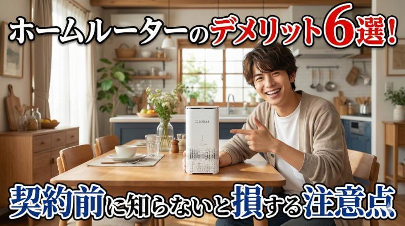 ホームルーターのデメリット6選！契約前に知らないと損する注意点 