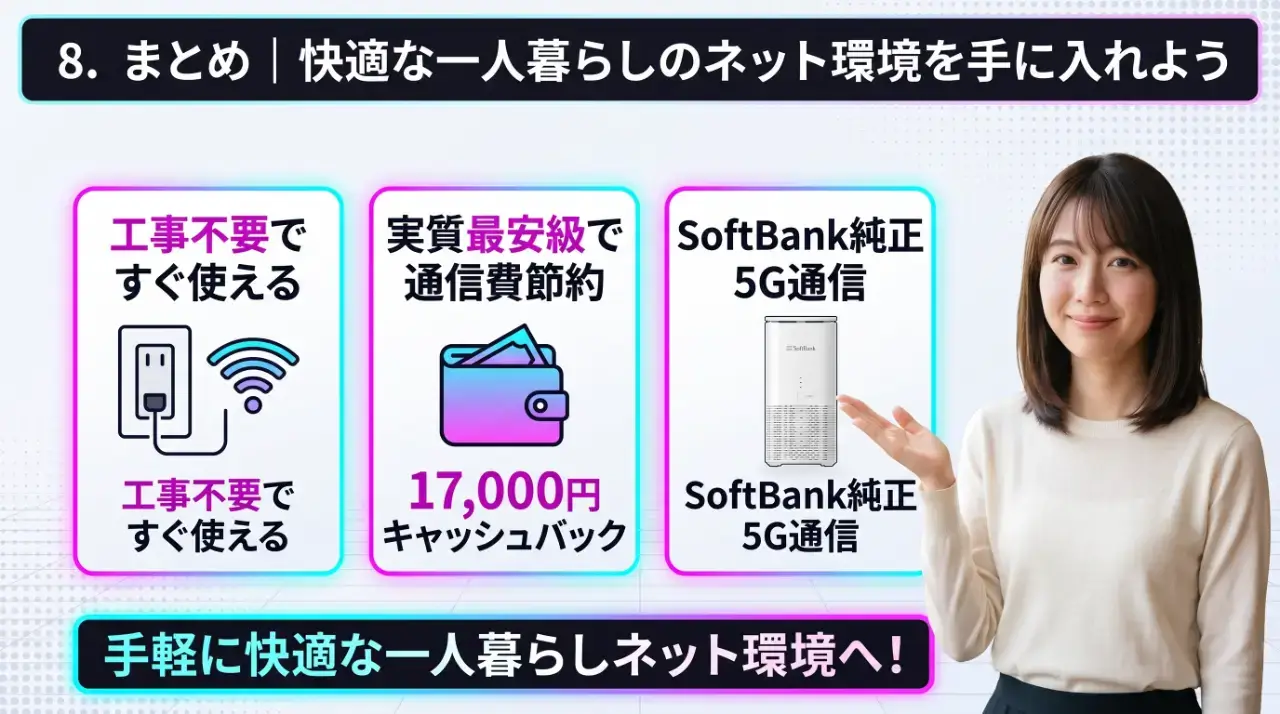 まとめ|快適な一人暮らしのネット環境を手に入れよう