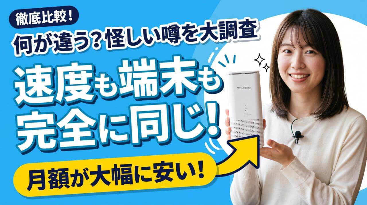 モバレコAirと公式の違いを徹底比較！速度や端末は全く同じ？