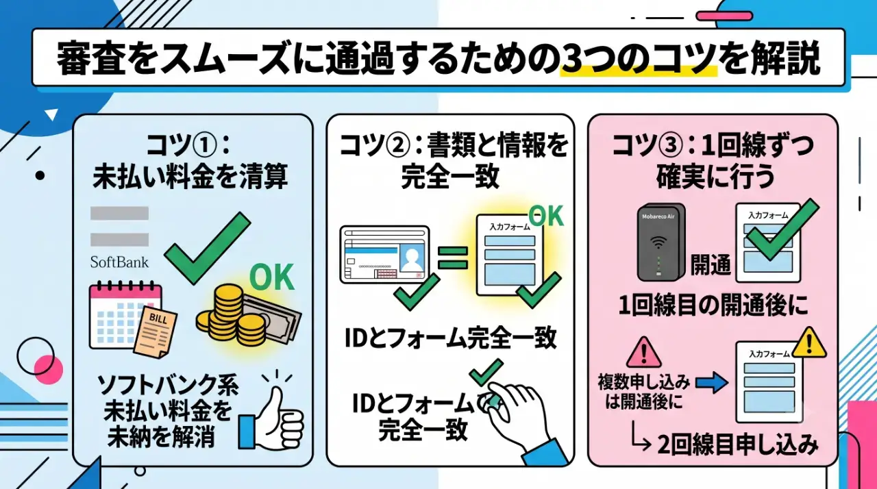審査をスムーズに通過するための3つのコツを解説