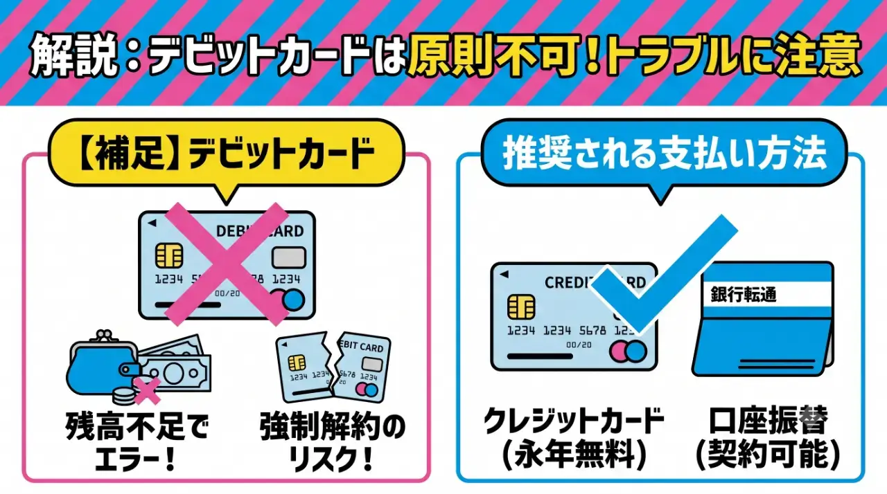 【補足】デビットカードが利用できるか解説