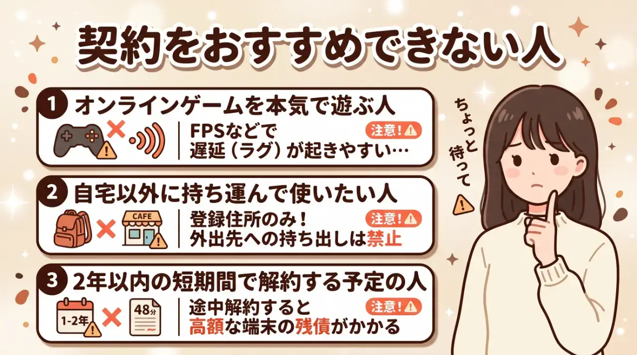 口コミを検証して分かった契約をおすすめできない人