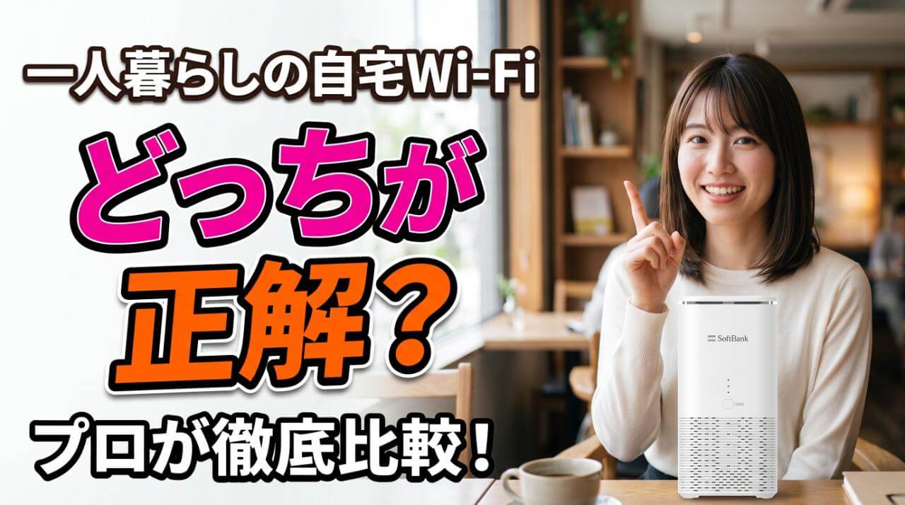 ポケット型Wi-Fiとホームルーター比較！一人暮らしはどっち？