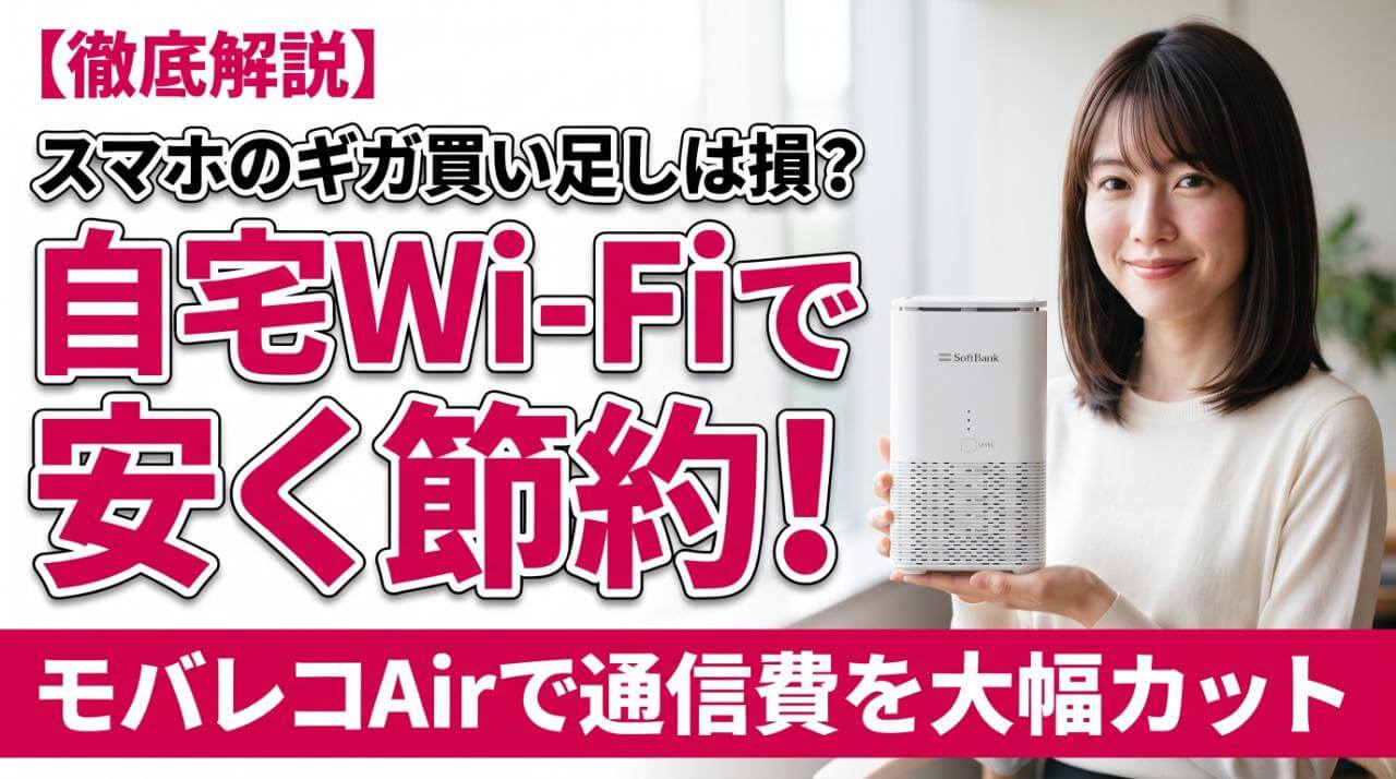 スマホのギガ買い足しは損？自宅Wi-Fi導入で通信費を安く節約