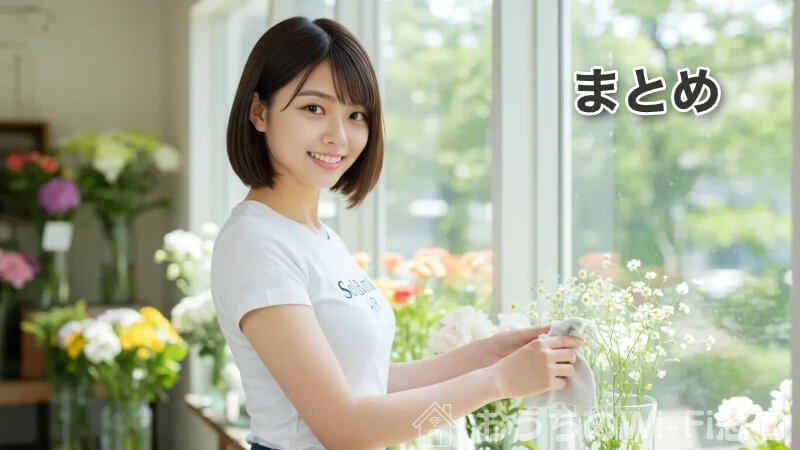 "SoftBank Air"のロゴ付きTシャツを着ている若い日本人女性