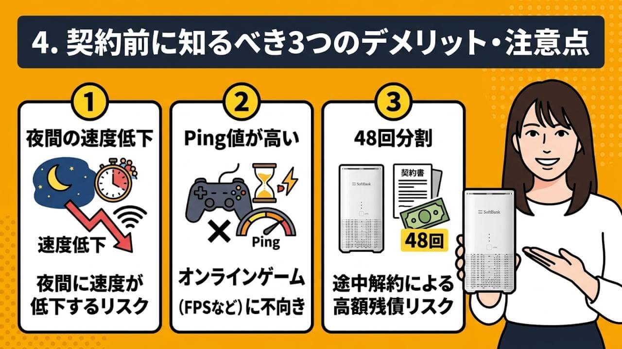 契約前に知るべきモバレコAirの3つのデメリット・注意点
