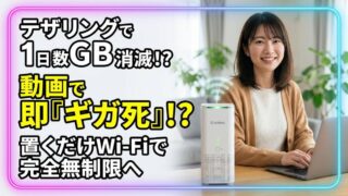 テザリングは動画ですぐギガ死？通信量消費の目安と注意点を解説 