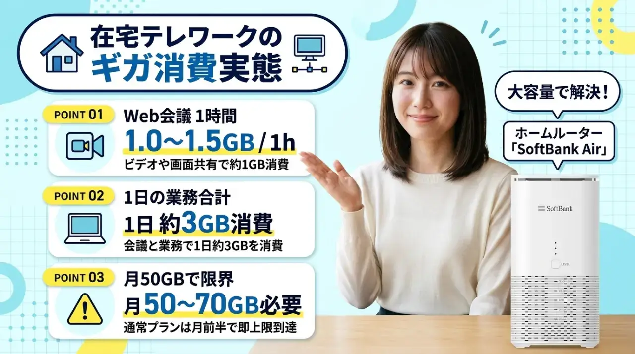 テレワークでのテザリング検証！Web会議ツールの通信量目安