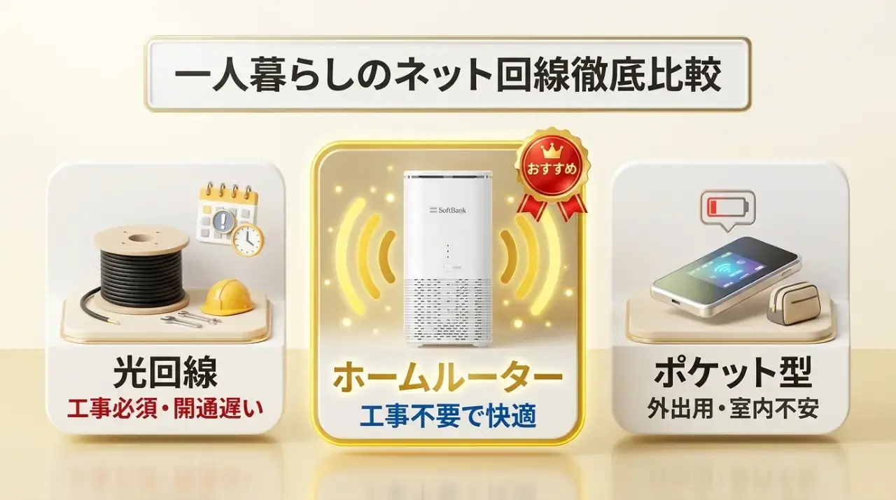 ホームルーターと光回線やポケット型Wi-Fi、テザリングの比較