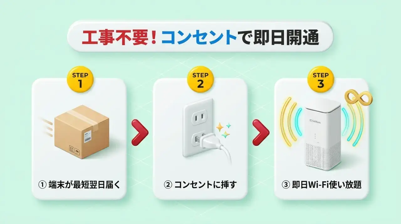 結論|置くだけWi-Fiは工事不要で一人暮らしに最適