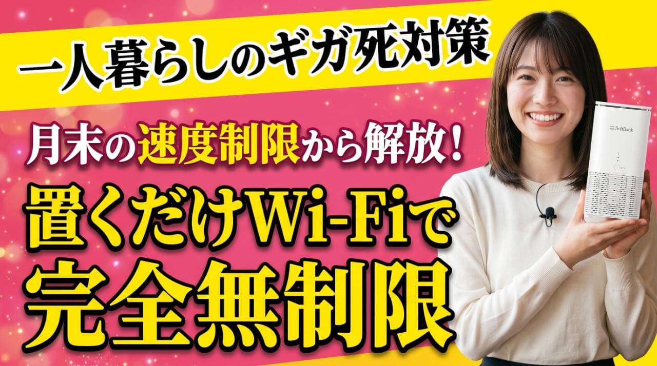月末のスマホ速度制限から解放！一人暮らし向け無制限ネット対策