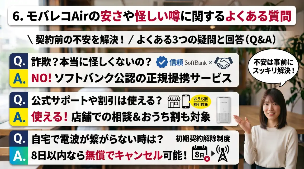 モバレコAirの安さや怪しい噂に関するよくある質問